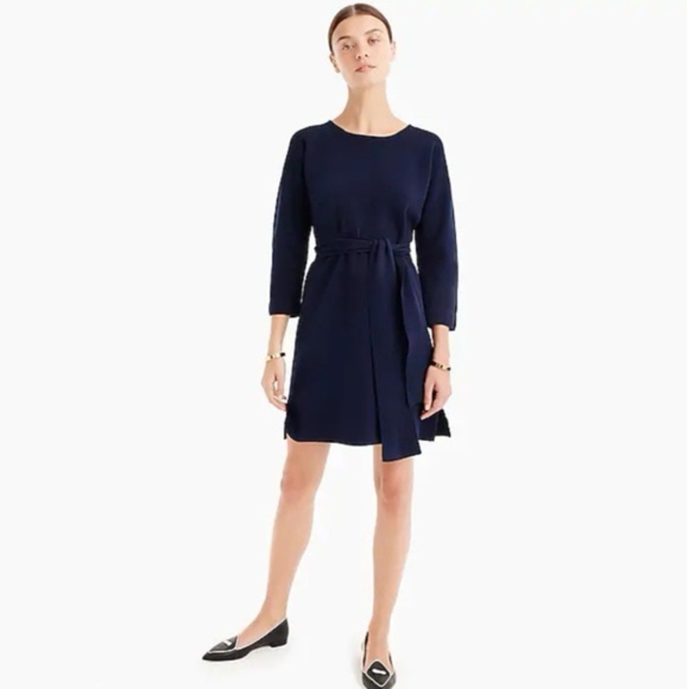J. Crew Navy Blue Cotton Dress